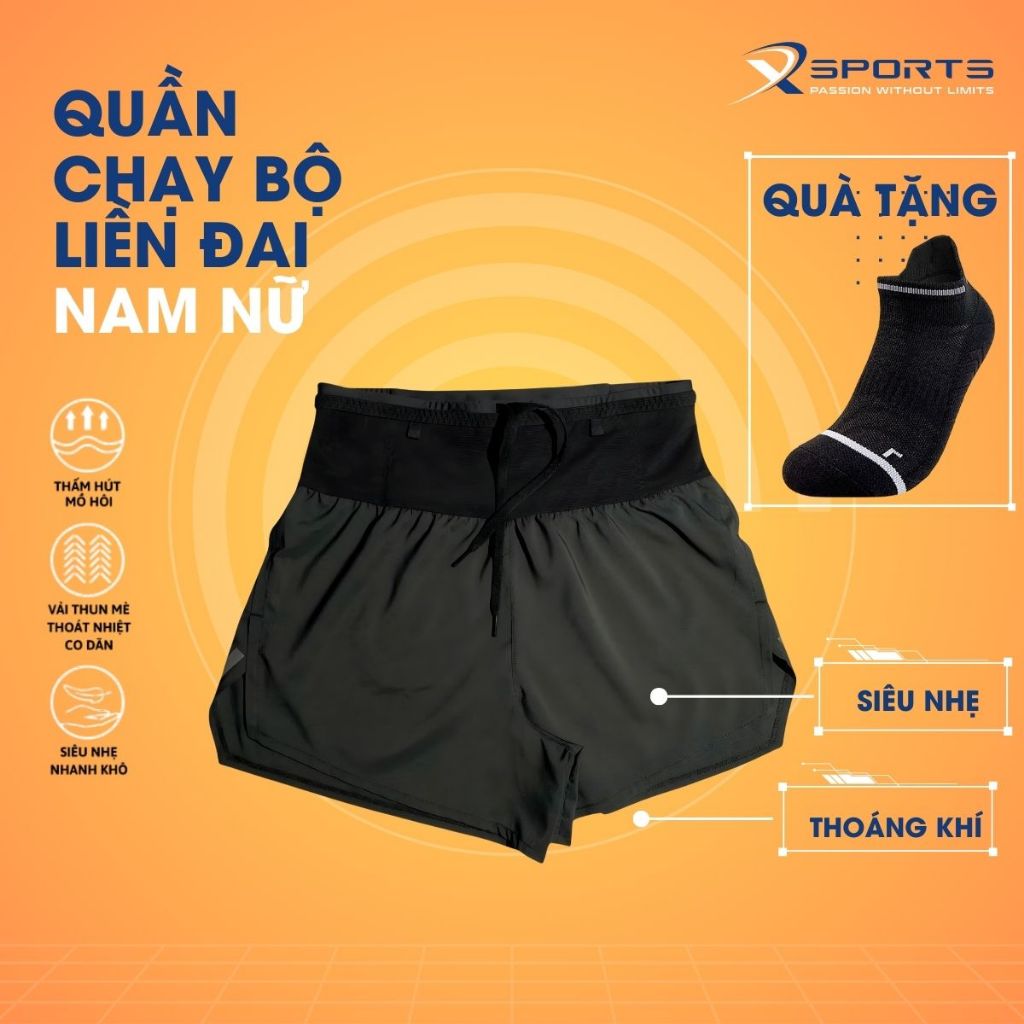 QUẦN CHẠY BỘ LIỀN ĐAI NAM NỮ MS332 - XSPORTS