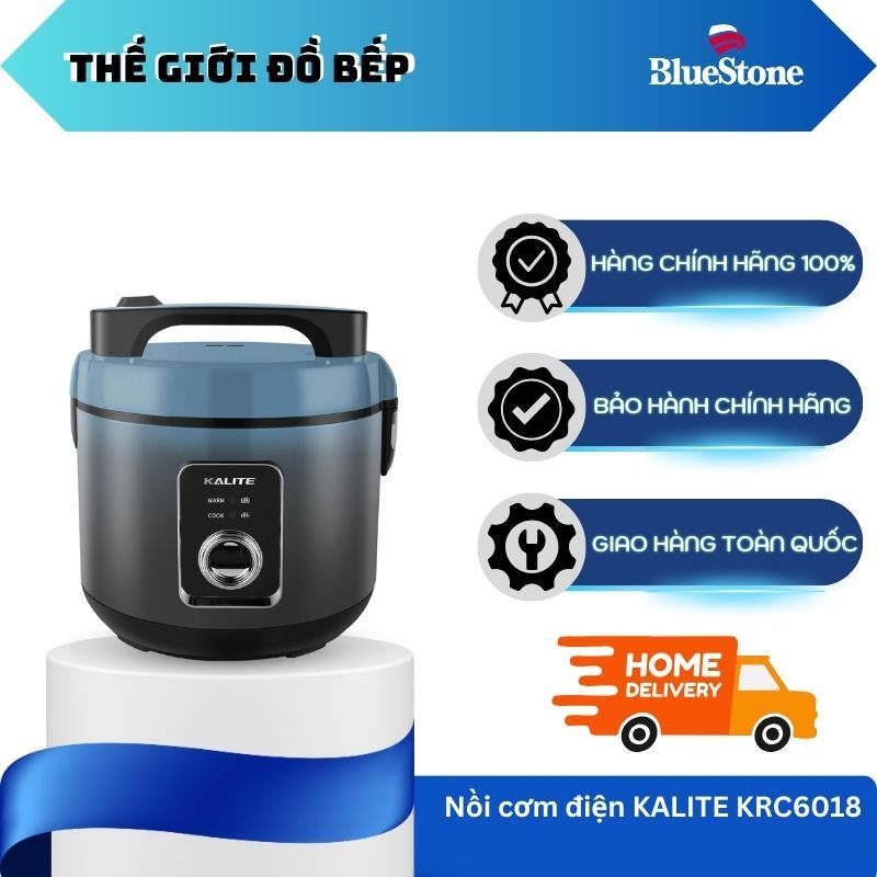 Nồi Cơm Điện KALITE KRC6018 – Công suất 700W – Dung tích 1.8L chống dính cao cấp - TGB