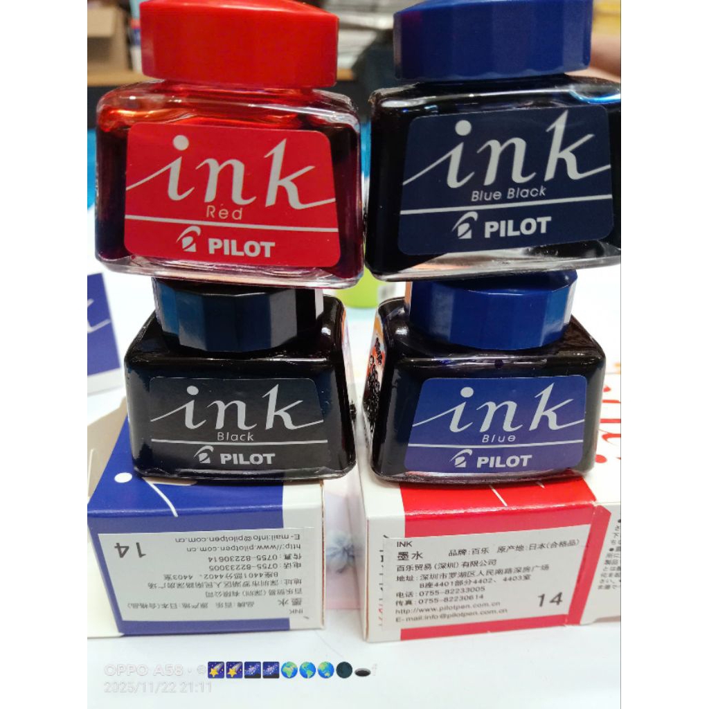 Mực INK pilot,mực bơm bút máy  không lắng cặn