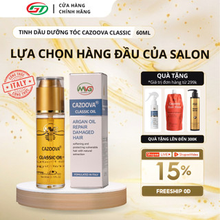  Tinh dầu dưỡng tóc mềm mượt giữ nếp tóc phục hồi hư tổn dành cho tóc khô xơ Cazoova classic 60ml 