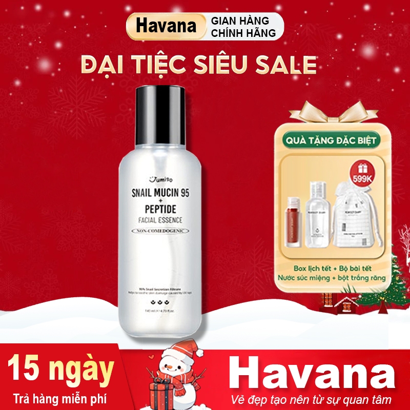 Tinh Chất JUMISO Ốc Sên Snail Mucin 95 + Peptide Facical Essence 140ml