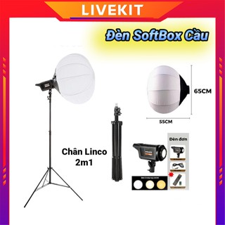   CHÂN XỊN  Bộ Đèn Softbox Cầu Bediro BD400SS – Đèn Livestream Trợ Sáng Quay Video Makeup Bán Hàng 