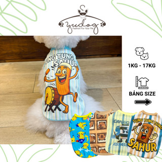 Áo thun vũ trụ Brainrot cho chó mèo Yudog áo thun tung tung tung sahur cho chó mèo