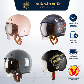  Mũ Bảo Hiểm 3 4 Royal M139 Chính Hãng Nhà Sản Xuất Kính Âm Hạn Chế UV  Nón Bảo Hiểm Royal Kính Trà Đi Ngày Đêm 