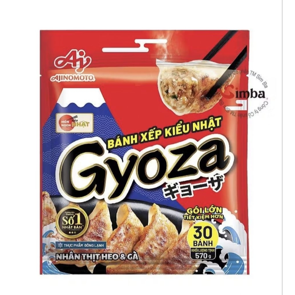 BÁNH XẾP KIỂU NHẬT GYOZA AJINOMOTO NHÂN THỊT HEO VÀ GÀ - / TÚI 6 BÁNH 114G