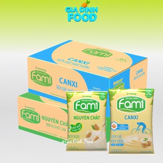   Thùng x40 Bịch  Sữa đậu nành Fami Canxi  Nguyên chất 200ml 