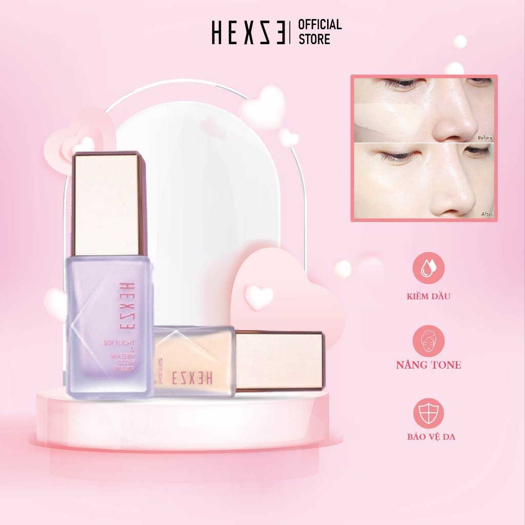 Kem lót dưỡng ẩm Hexze 30g, dưỡng ẩm, kiềm dầu, nâng tone, làm đều màu da trước makeup