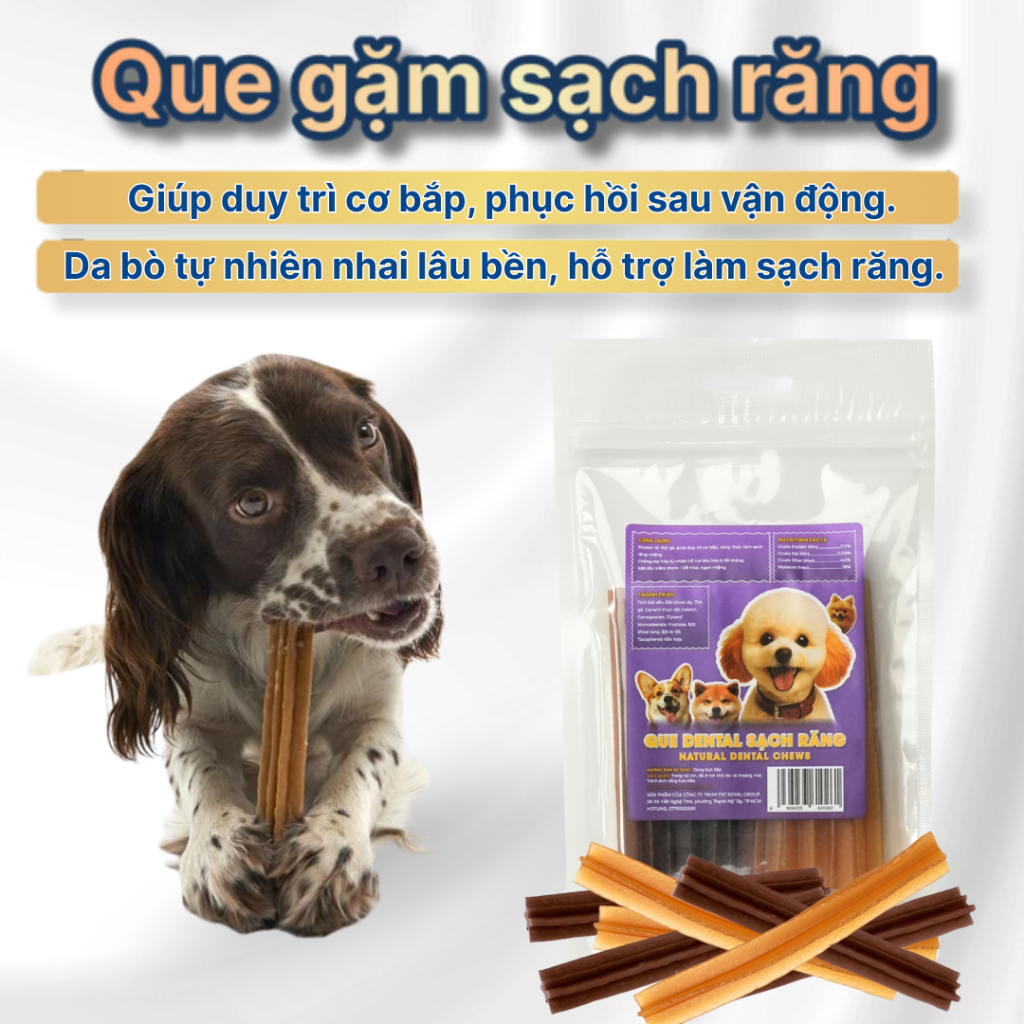 Snack Chó Mèo Que Dental Gặm Sạch Răng Bổ Sung Canxi Dinh Dưỡng Thưởng Huấn Luyện MasterCare