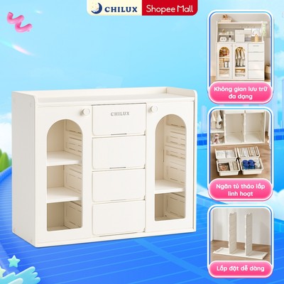 Tủ nhựa đa năng Chilux NT110-NT135 - Đựng quần áo, đồ chơi, thiết bị cho bé, chất liệu an toàn