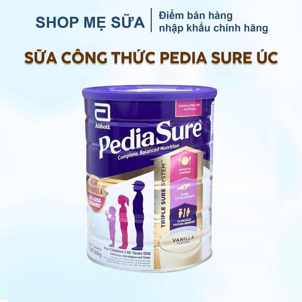 [DATE 9/2027] Sữa Công Thức PediaSure Úc 1-10 tuổi hộp 850g Giúp Tăng Sức Đề Kháng, Chiều Cao Cho Bé