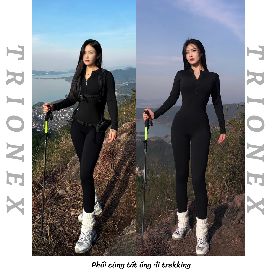 [TẶNG TẤT] [K208-Loại đẹp] Set thể thao nữ TRIONEX, bodysuit nữ, phù hợp tập gym, yoga, trekking, dạo phố, đi bơi | BigBuy360 - bigbuy360.vn