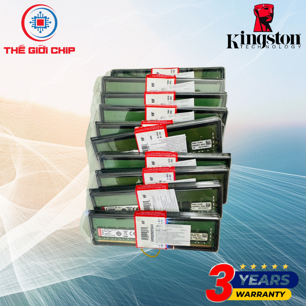 Ram Máy Tính Kingston Server 8Gb DDR4 2400/2666 ECC  I Bảo hành 36 tháng nhà cung cấp.