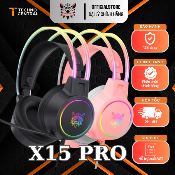 ONIKUMA X15 PRO – TAI NGHE CHƠI GAME MICRÔ KHỬ TIẾNG ỒN -TAI MÈO PC GAME LIVESTREAM