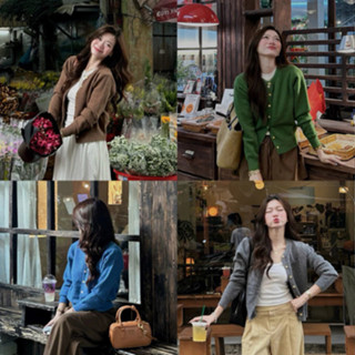   Hàng sẵn  Áo cardigan len lông thỏ mác Egg cúc đồng basic dày dặn hàng QC_T10 