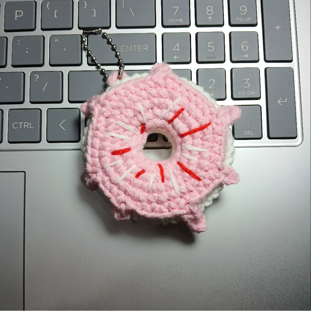 Móc Khóa Donut Bằng Len