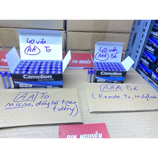  Hộp 40 Viên Pin CAMELION R6 AA Hàng Công Ty   AA: Dùng Cho Micro Đồng Hồ AAA: Dùng Cho Remote Tivi Máy Lạnh   