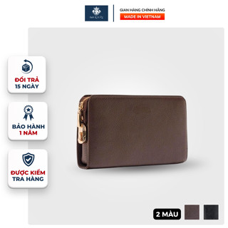 Clutch Cầm Tay Mini Khóa Số Bảo Mật Chất Liệu Da Bò Thật Cao Cấp, Sang Trọng Kích Thước Nhỏ Gọn Phù Hợp Cho Nam Và Nữ