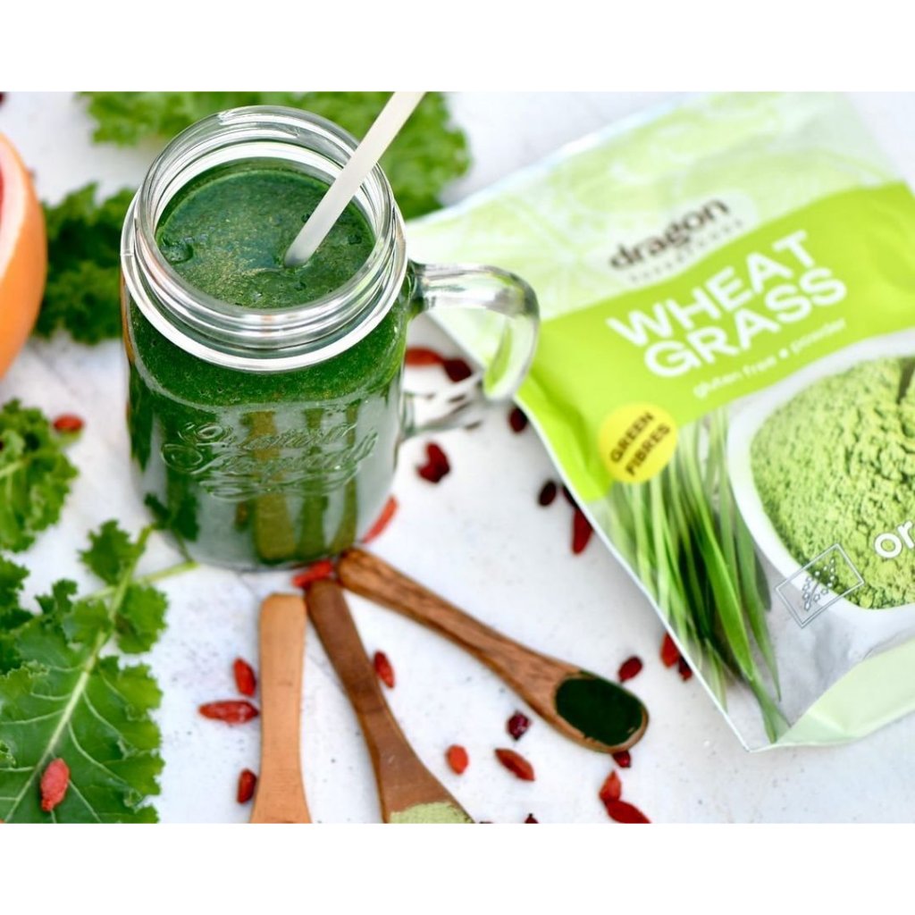 Bột cỏ lúa mì hữu cơ Dragon Superfoods