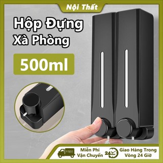 Treo tường Hộp Đựng Xà Phòng 500ml Loại ép Không cần khoan Chống nước và chống bụi Hộp Đựng Nước Rửa Tay