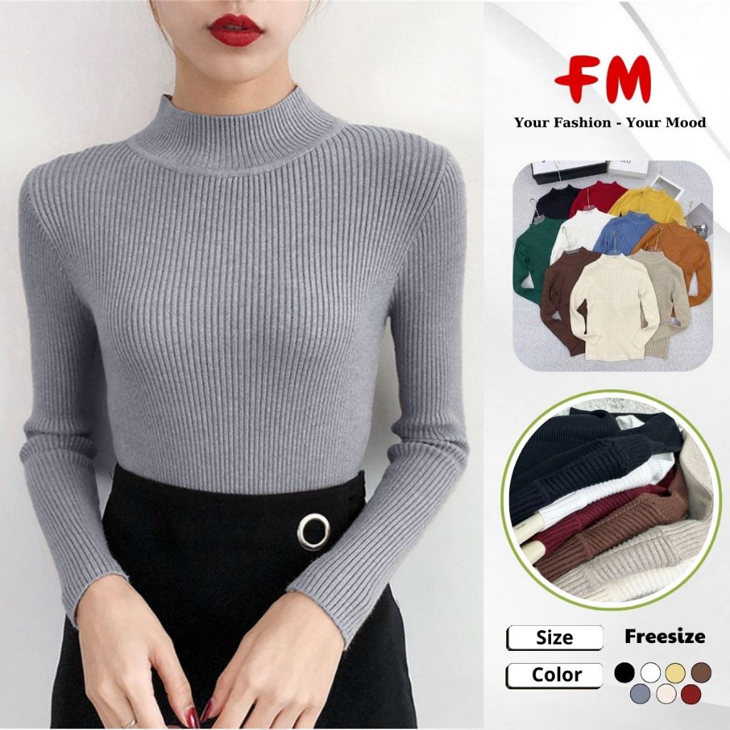 Áo Len Nữ Cổ Lọ FMSTYLE SHOP - Cổ Cao 3P, Chất Mềm Mịn Giữ Nhiệt Tốt 25110785
