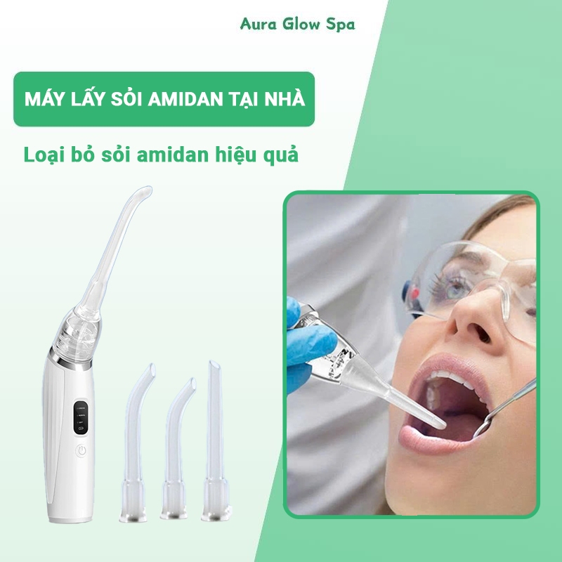 Thiết bị hút sỏi amidan làm sạch khoang miệng CSSD242 Auraglowspa