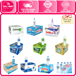   Hỏa Tốc HCM   Thùng 24chai  Nước suối Khoáng   tinh khiết Aquafina Lavie Saka Vĩnh Hảo_Willmart 