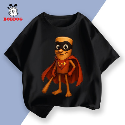 Áo phông bé trai BOBDOG chất liệu cotton mỏng mát áo cộc tay in hình tung tung tung sahur cho bé