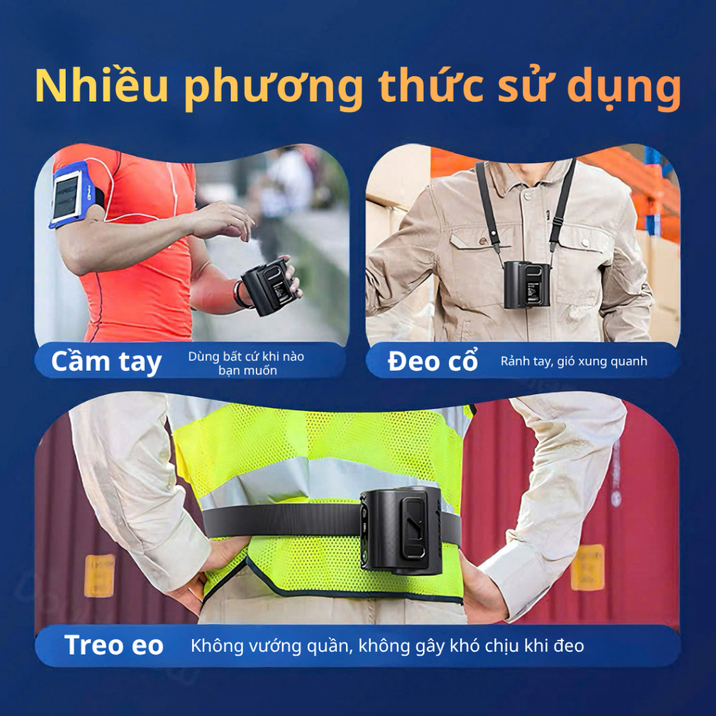 [YF10 Xanh] Quạt Đeo Thắt Lưng Đeo Cổ 10000mAh Dùng Từ 5 Giờ đến 30 Giờ – Thể Thao Ngoài Trời | BigBuy360 - bigbuy360.vn