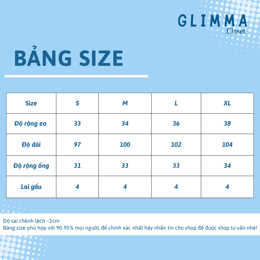Quần Kaki Cạp Trễ Ống Rộng GLIMMA Phong Cách Hàn Quốc | BigBuy360 - bigbuy360.vn