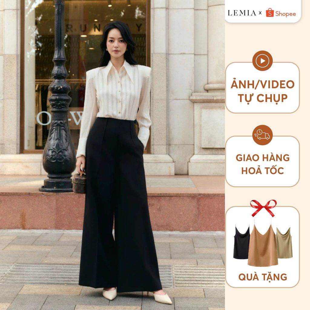 Quần Suông Diễu Chỉ Dáng Công Sở By LEMIA Design - 24QX039