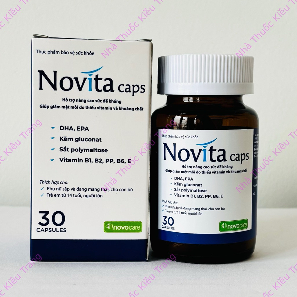 Viên bổ tổng hợp Novita caps, Bổ sung Khoáng chất và vitamin, hỗ trợ cải thiện sức khỏe, tăng đề khá