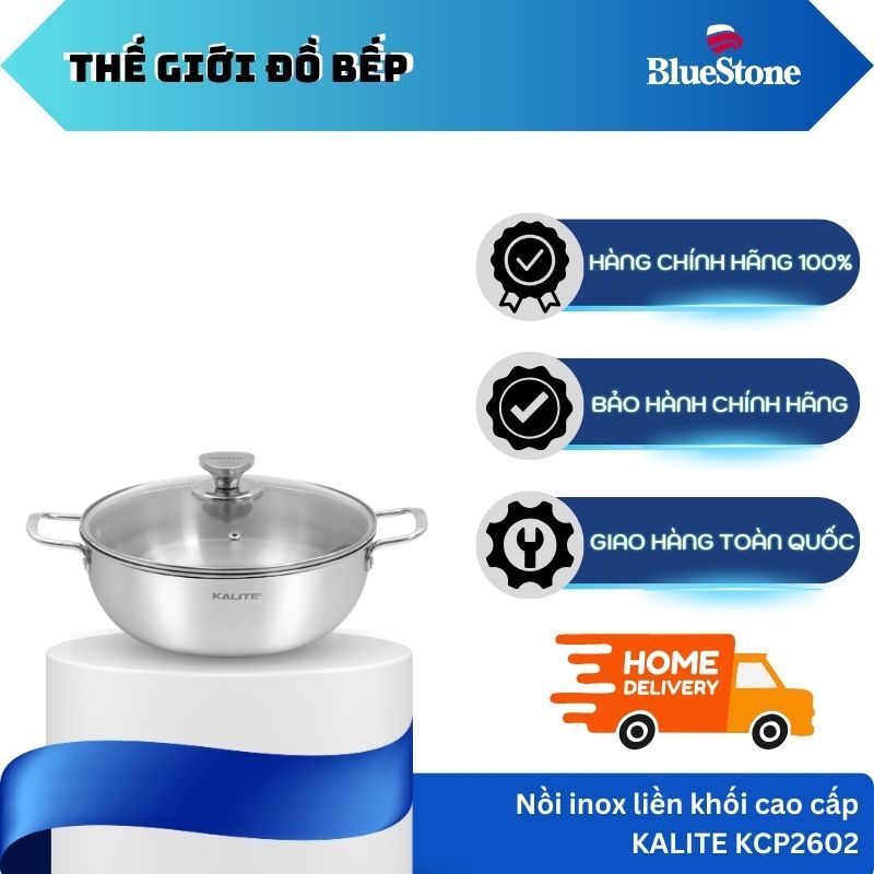Nồi Inox Đa Năng KALITE KCP2602 – Inox 304 cao cấp – Cấu tạo 3 lớp liền khối bền đẹp - TGB