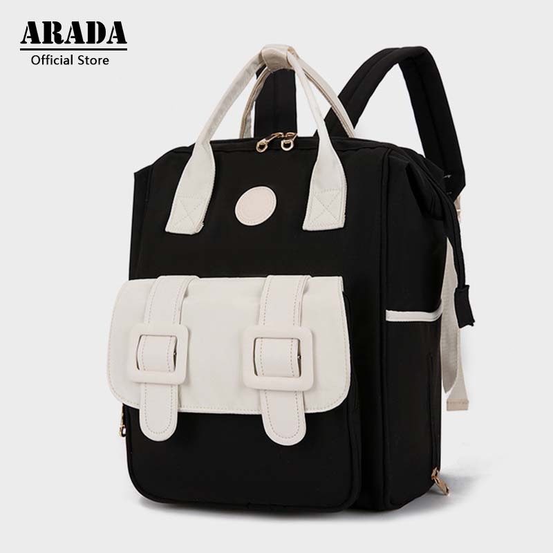Balo nữ ARADA Hàn Quốc lớn dung tích chống nước dành cho học sinh trung học phổ thông ba lô đa chức năng túi du lịch