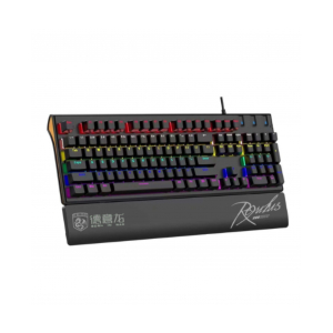 Bàn phím có dây Deiog M105 Black (Phím cơ, 104 keys, RGB, kèm giá đỡ)