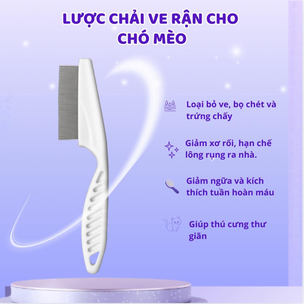 Lược Chải Ve Chó Mèo Tiện Dụng, Giải Pháp Hiệu Quả Cho Bộ Lông Sạch Khỏe MASTERCARE