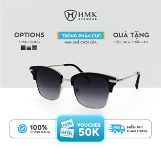  Kính Mát Nửa Viền HMK Eyewear Thời Trang Nam Nữ Tổng Tài Bảo Vệ Mắt Chống Tia UV - KM27001 