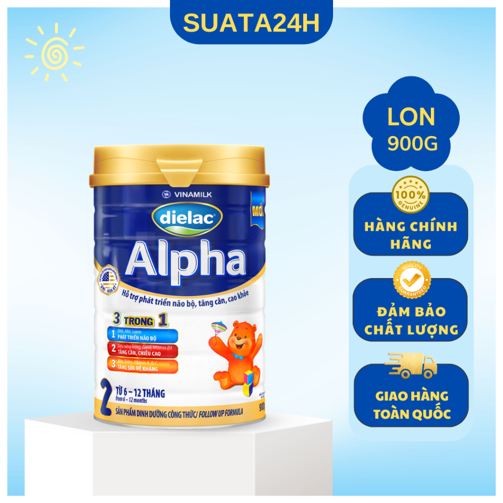 Sữa bột Vinamilk Dielac Alpha Step 2 900g