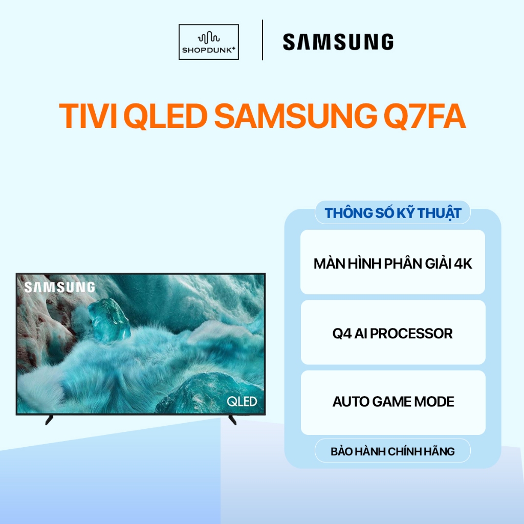 Smart Tivi QLED Samsung Q7FA 4K Vision AI Chính Hãng