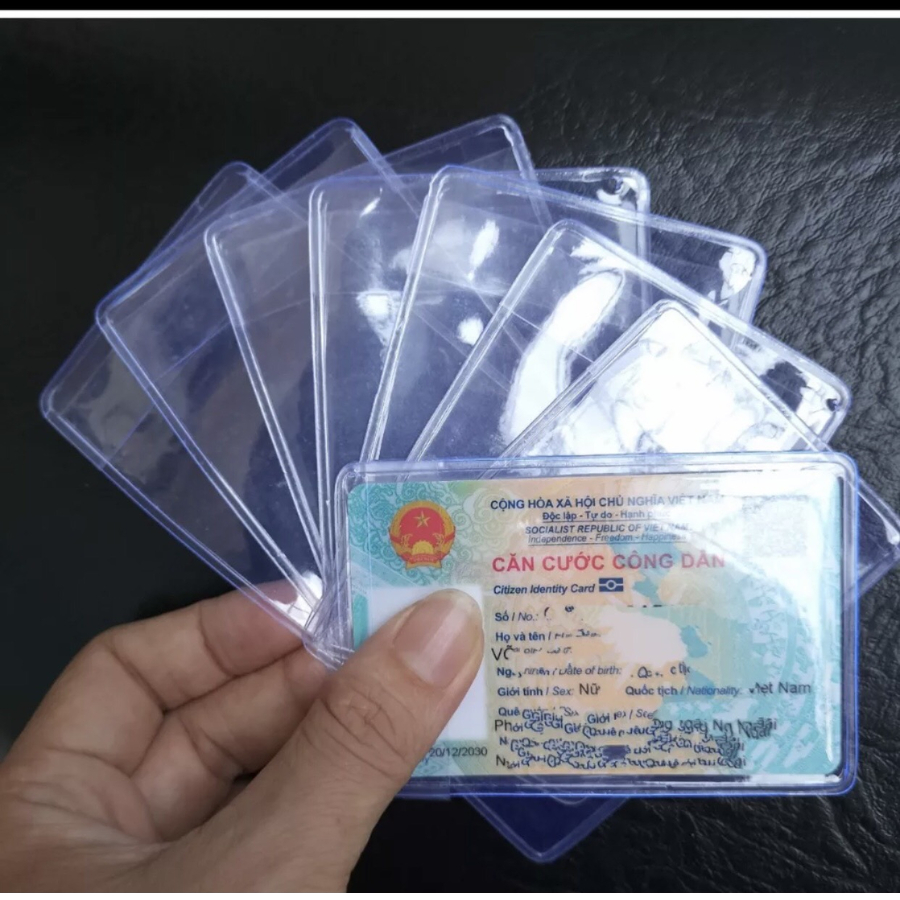 Set 5 Bọc Thẻ Căn Cước & ATM Trong Suốt, Chống Trầy Xước. Tiện Ích 24/7