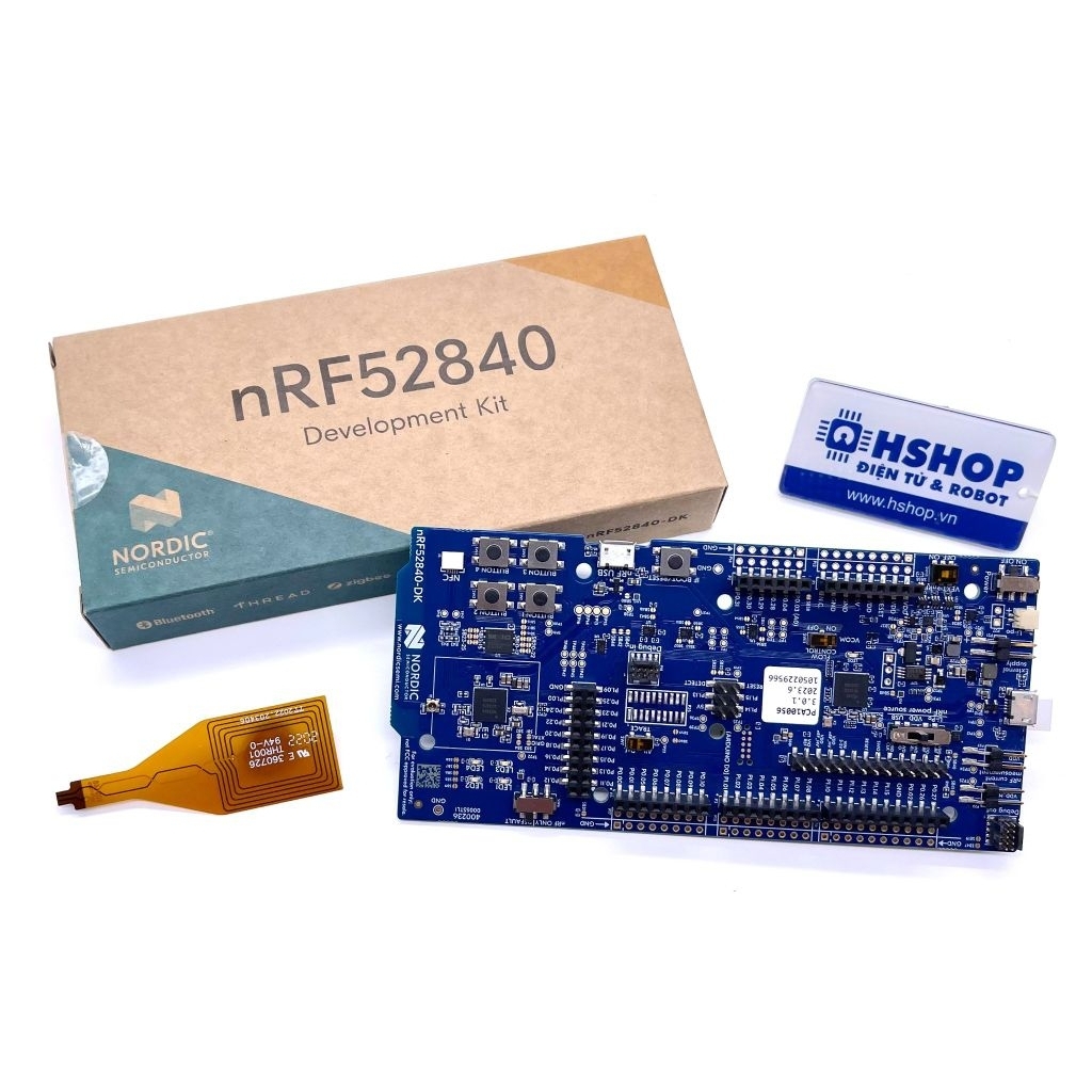 Mạch nRF52840 DK, Bluetooth Low Energy, Bluetooth mesh, NFC, Thread and Zigbee development kit for t