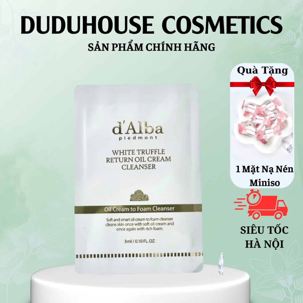 Sample Sữa rửa mặt D'Alba Return Oil Cream Cleanser 3ml