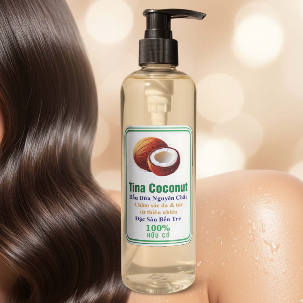 Dầu dừa dưỡng tóc cao cấp 100ml. Tinh Dầu dừa ép lạnh nguyên chất. Dầu dừa dưỡng da, dưỡng tóc, dưỡn