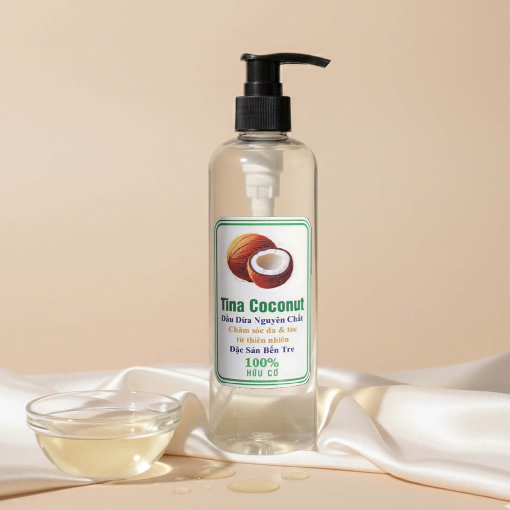 Dầu dừa dưỡng thể cao cấp 100ml. Tinh Dầu dừa ép lạnh nguyên chất. Dầu dừa dưỡng da, dưỡng tóc, dưỡn