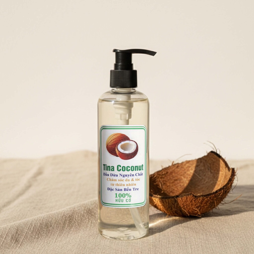 Dầu dừa dưỡng da cao cấp 100ml. Tinh Dầu dừa ép lạnh nguyên chất. Dầu dừa dưỡng da, dưỡng tóc, dưỡng