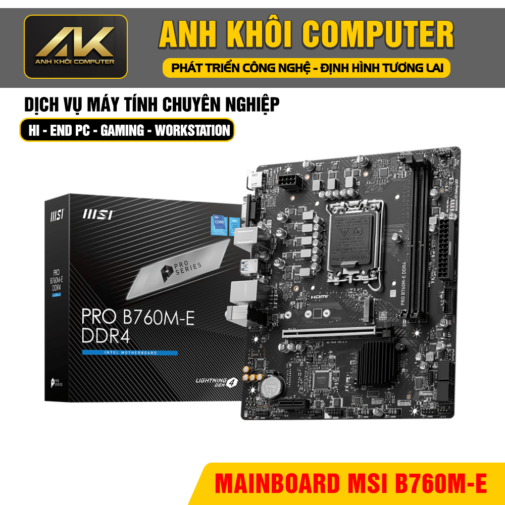 Mainboard MSI PRO B760M-E DDR4