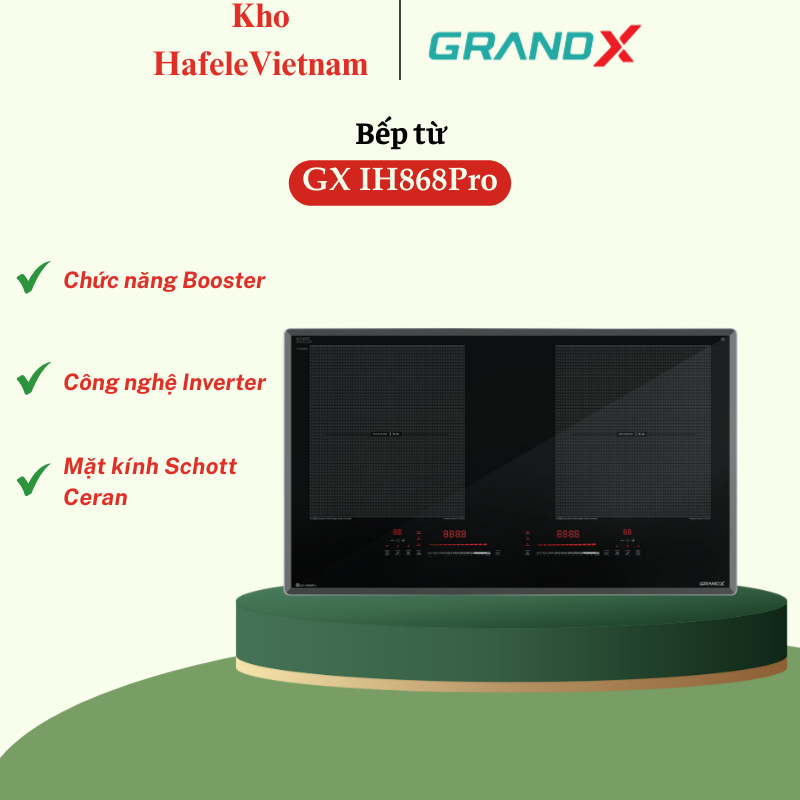 BẾP TỪ GRANDX GX IH868Pro – Nấu Nhanh, Mặt Kính Chịu Lực Chống Xước