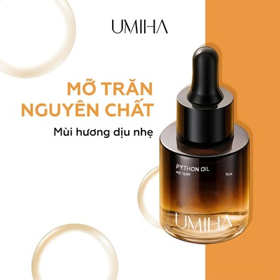 Mỡ trăn UMIHA (15ml) - Mỡ trăn nguyên chất, không mùi hôi, thẩm thấu nhanh, không gây bết dính