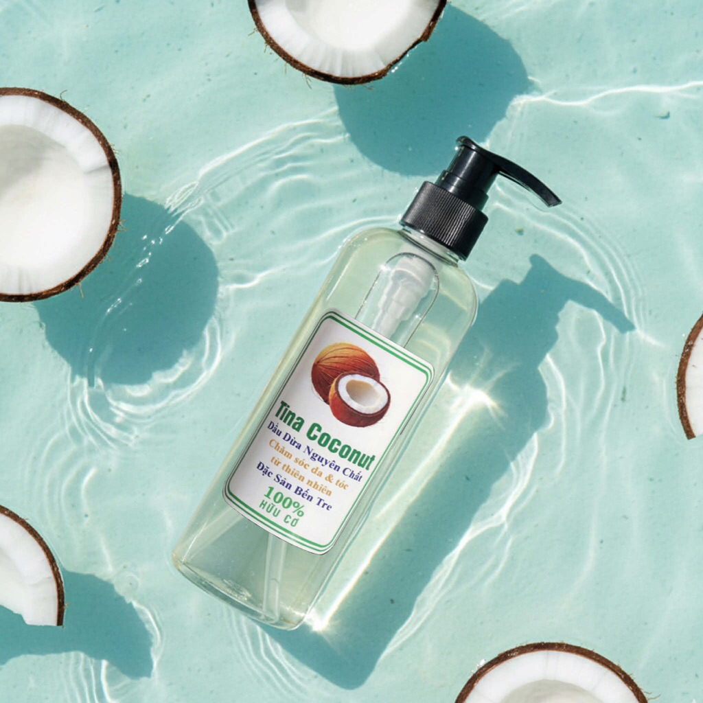 Dầu dừa dưỡng tóc cao cấp 250ml. Tinh Dầu dừa ép lạnh nguyên chất. Dầu dừa dưỡng da, dưỡng tóc, dưỡn