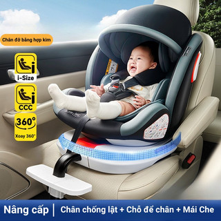 GHẾ NGỒI Ô TÔ TRẺ EM TOPKIDS i-SIZE R129 – XOAY 360° – CHÂN TRỤ CHỐNG LẬT – MÁI CHE UV – 0–12 TUỔI