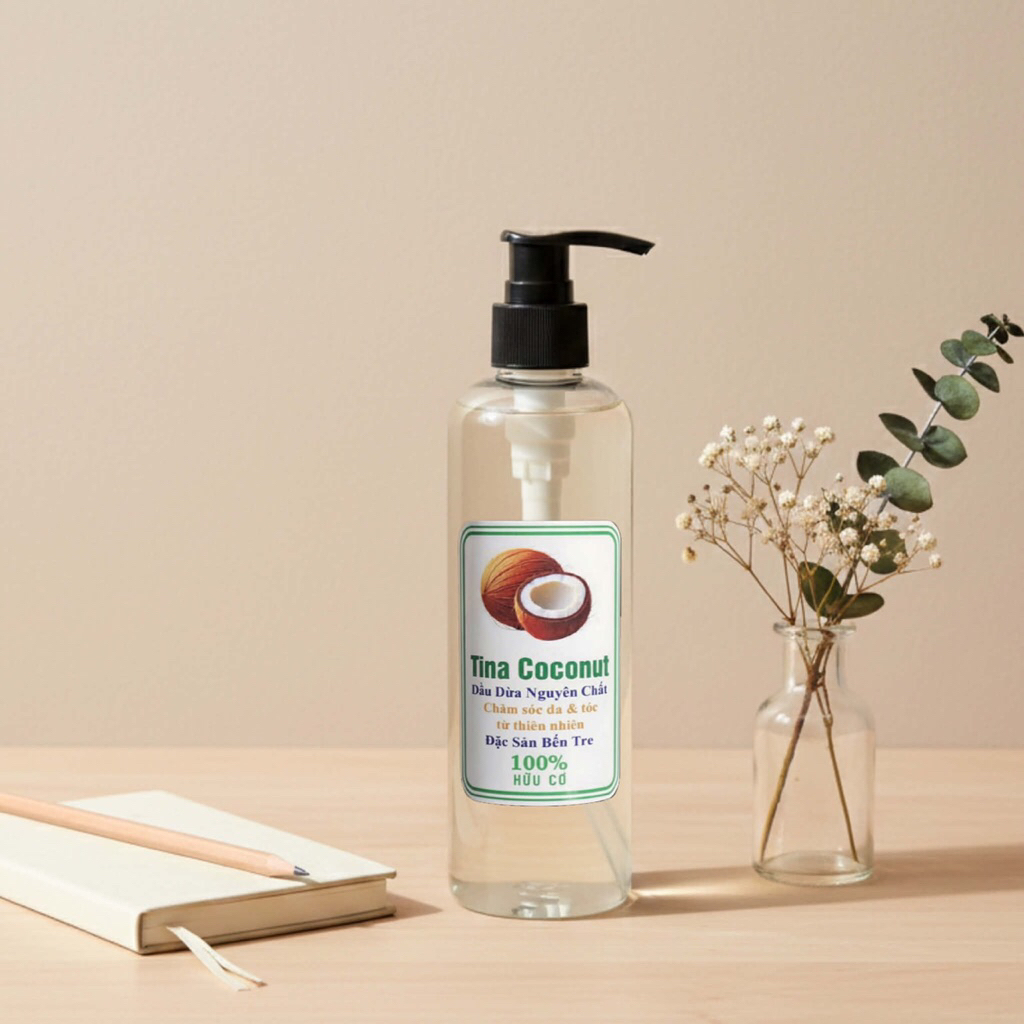 Dầu dừa ép lạnh 250ml. Dầu dừa dưỡng da cao cấp. Dầu dừa dưỡng da, dưỡng tóc, dưỡng thể, massage.